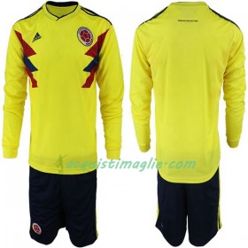 Divisa di Calcio Colombia Bambino Prima Mondiali 2018 Manica Lunga